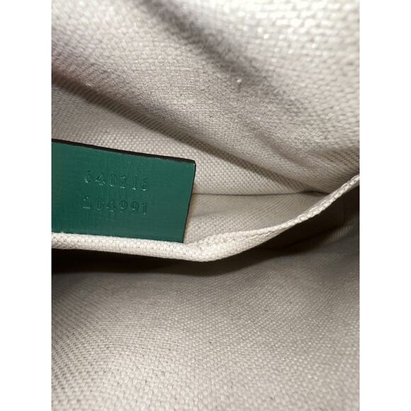 Gucci 640716 Green Woven Leather Mini Boston Bag with Gold Hardware - Picture 7 of 7